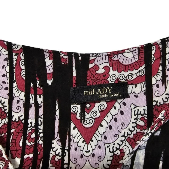 MiLady Made In Italy Paisley Ruffle Dress - Picture 3 of 8